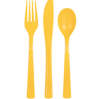 Sunflower Yellow assorted cutlery