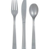 Silver assorted plastic cutlery