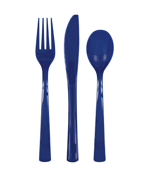 Navy Blue assorted cutlery