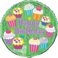 Cupcake Party 18" foil balloon