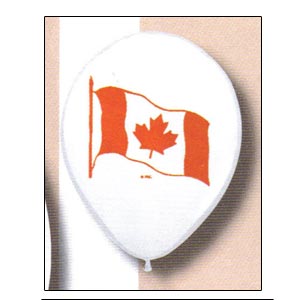 Canada Flag Latex Balloon 12