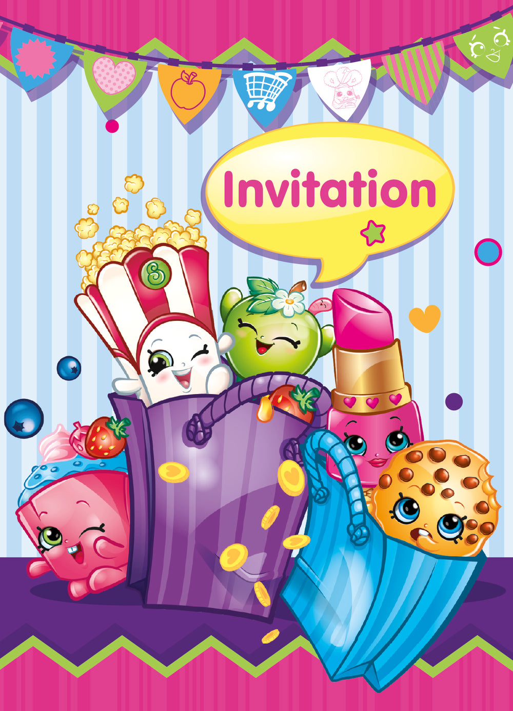 Shopkins Invitations