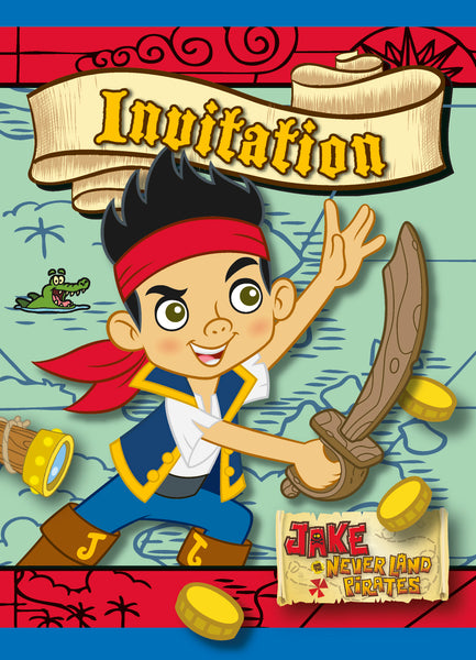 Jake and the never land pirates invitations