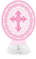 pink radiant honeycomb centrepiece, out of package
