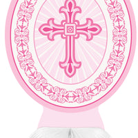 pink radiant honeycomb centrepiece, out of package