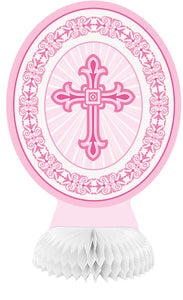 pink radiant honeycomb centrepiece, out of package