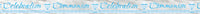 blue radiant cross communion celebration banner, open