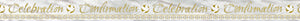 gold/silver radiant cross confirmation celebration banner, open