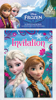 Frozen party invitations with anna and elsa 8 count in package
