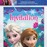 Frozen party invitations with anna and elsa 8 count in package