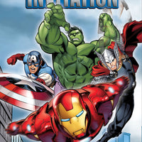 Avengers invitations 8 count featuring thor, iron man, captain america and the hulk
