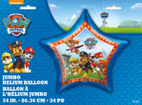 Paw Patrol 34 inch Star Foil Balloon packaged
