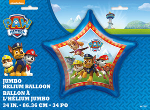 Paw Patrol 34 inch Star Foil Balloon packaged