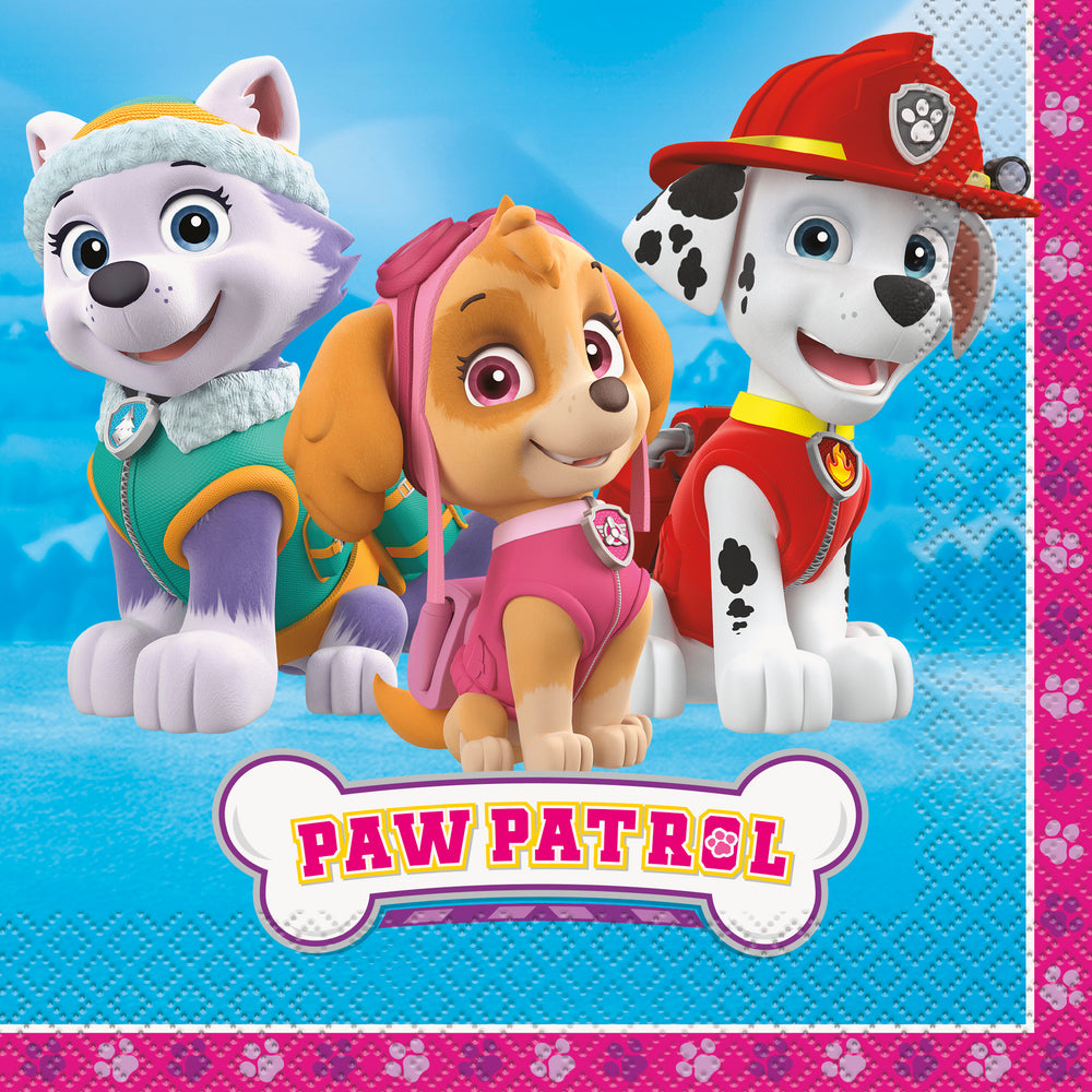 paw patrol girl luncheon napkins