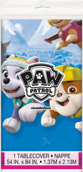 paw patrol girl plastic tablecover packaged
