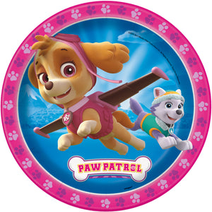 paw patrol girl 9 inch dinner plates