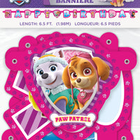 Paw Patrol Girl Happy Birthday Banner, 6.5 feet