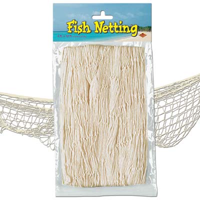 fish netting natural coloured 4 feet by 12 feet