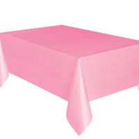 Pink Plastic Table Cover