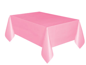 Pink Plastic Table Cover