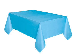 Powder Blue Plastic Table Cover