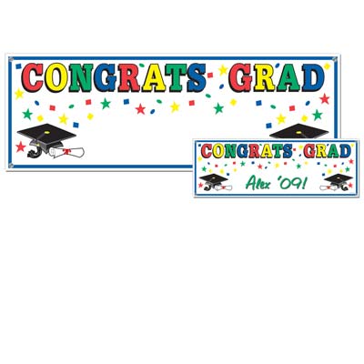 congrats grad sign banner, can be personalized