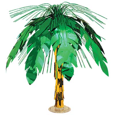 palm tree cascade centrepiece 18 inches high