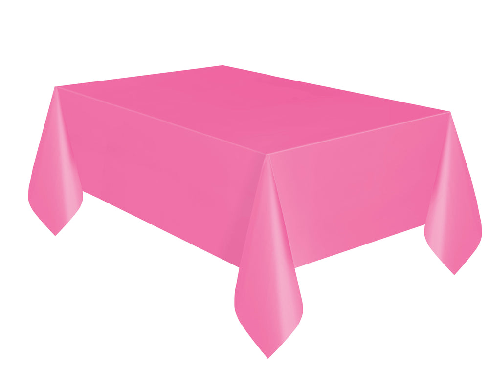 Hot Pink Plastic Table Cover