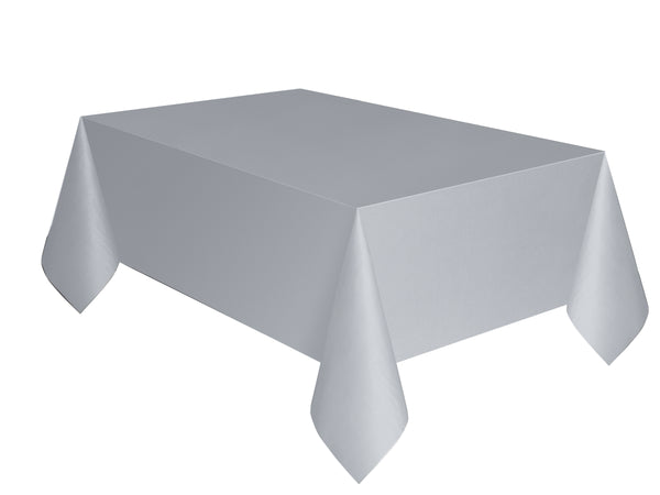 Silver Plastic Table Cover