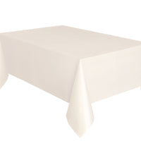 Ivory Plastic Table Cover