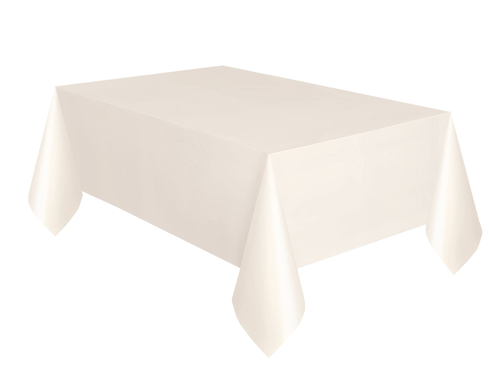 Ivory Plastic Table Cover