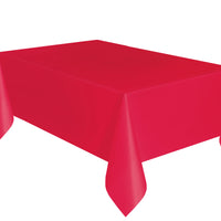 Red Plastic Table Cover