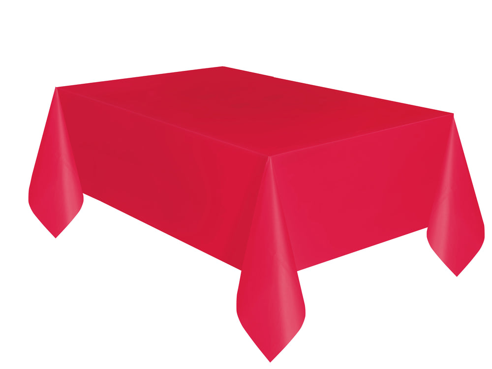 Red Plastic Table Cover