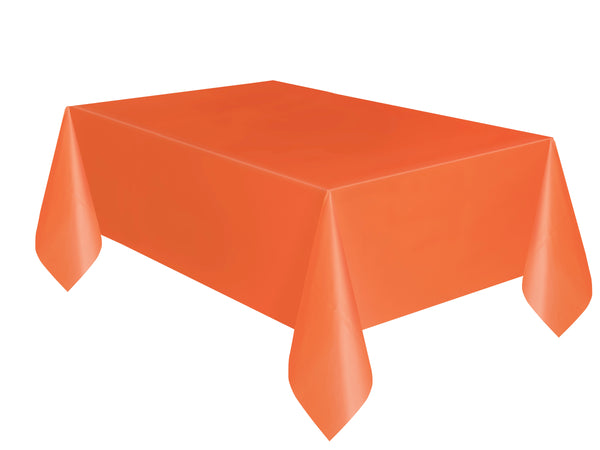 Orange Plastic Table Cover