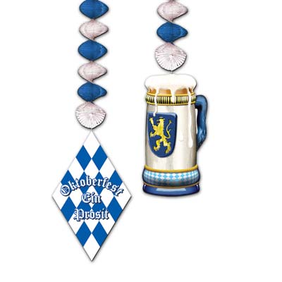 oktoberfest dangling decor measure 30 inches  2 per package