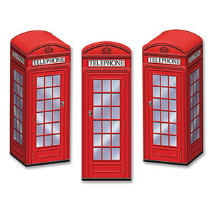 red phone box favor boxes 3 per package