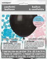 Gender Reveal balloon with pink and blue confetti
