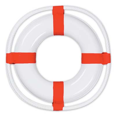 plastic life preserver 23 inches