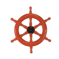 plastic ship's helm brown with black 24 inches