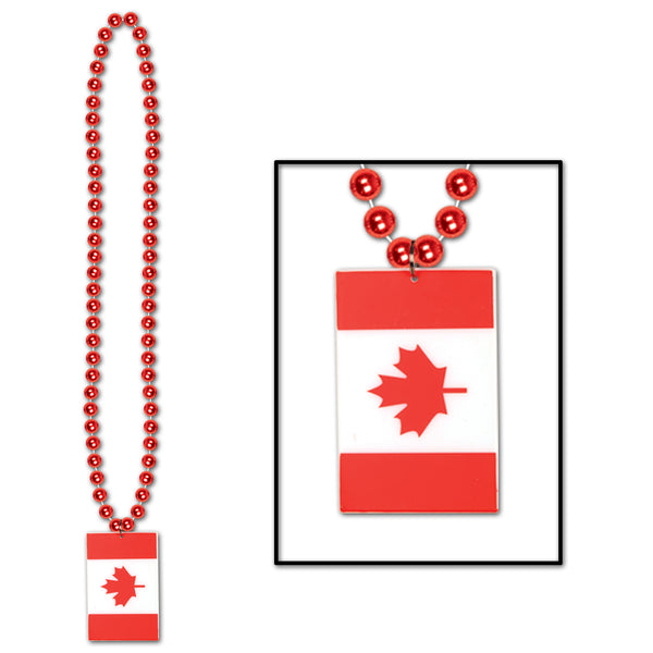 Canadian Flag Beads