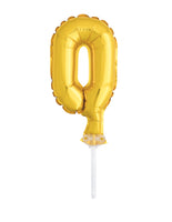 gold foil balloon cake topper #0, open
