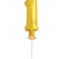 Gold Foil Number Balloon Cake Toppers