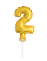 Gold Foil Number Balloon Cake Toppers
