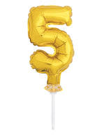 Gold Foil Number Balloon Cake Toppers
