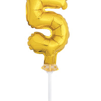 Gold Foil Number Balloon Cake Toppers