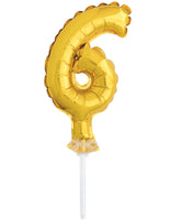 Gold Foil Number Balloon Cake Toppers

