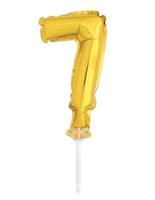 Gold Foil Number Balloon Cake Toppers
