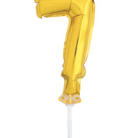 Gold Foil Number Balloon Cake Toppers