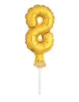 Gold Foil Number Balloon Cake Toppers

