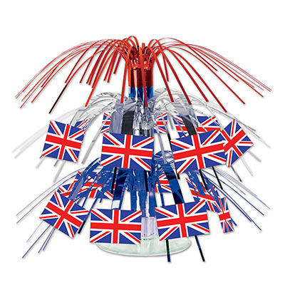 british flag mini centerpiece measures 7.5 inches 1 per package